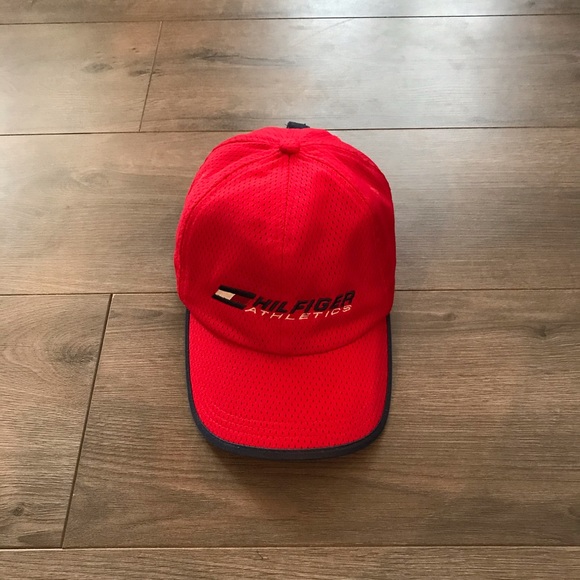 Vintage Tommy Hilfiger Red Strap Back Hat - Picture 2 of 7
